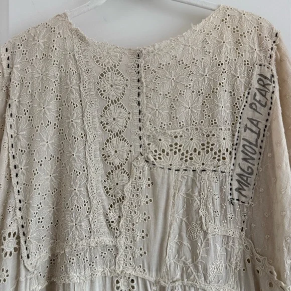 Magnolia Pearl Eyelet Cream Dress - Picture 5 of 7